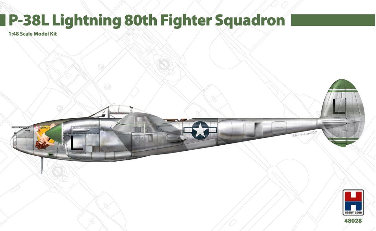 Hobby 2000 48028 P-38L Lightning 80e Escadron de Chasse (ACADEMY + CARTOGRAPHIE + MASQUES) 1/48