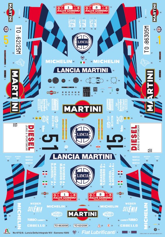 Italeri 4712 Lancia Delta HF Intégrale Sanremo 1989 1/12 – image 16