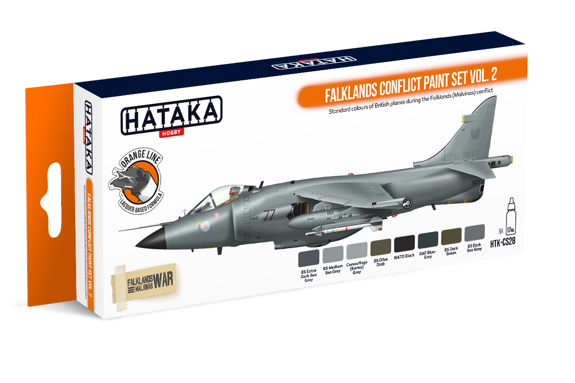 Coffret de peinture Hataka HTK-CS28 Conflit des Malouines vol. 2 (8x17ml)