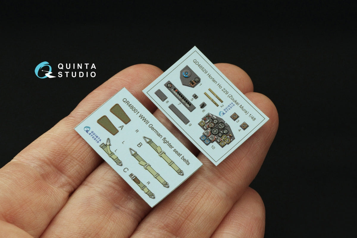 Intérieur imprimé en 3D et coloré sur papier décalcomanie Quinta Studio QD48529 Horten Ho 229 (Zoukei Mura SWS) 1/48  – image 3