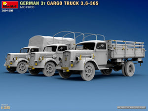 Miniart 35456 CAMION DE CHARGEMENT ALLEMAND 3T 3.6-36S MID PROD 1/35 – imagen 7