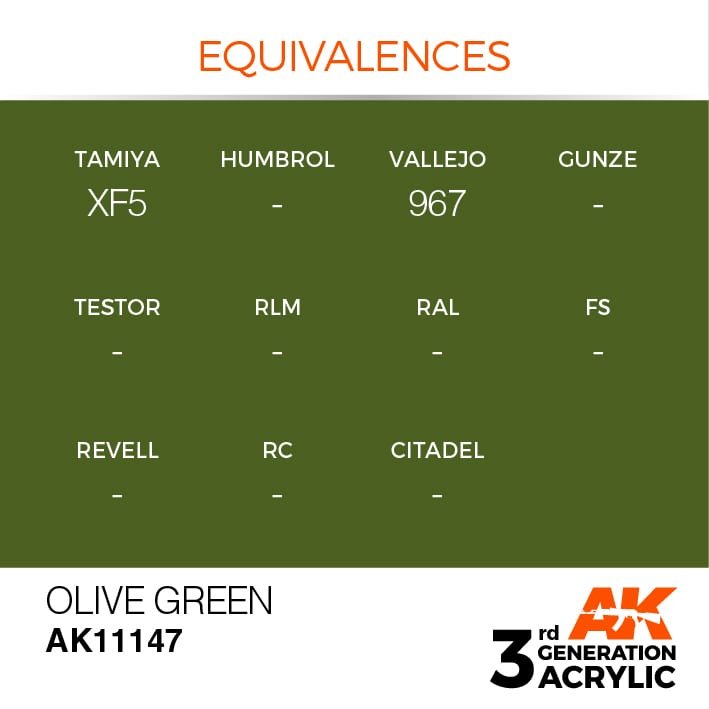 AK Interactive AK11147 VERT OLIVE – STANDARD 17 ml – imagen 3