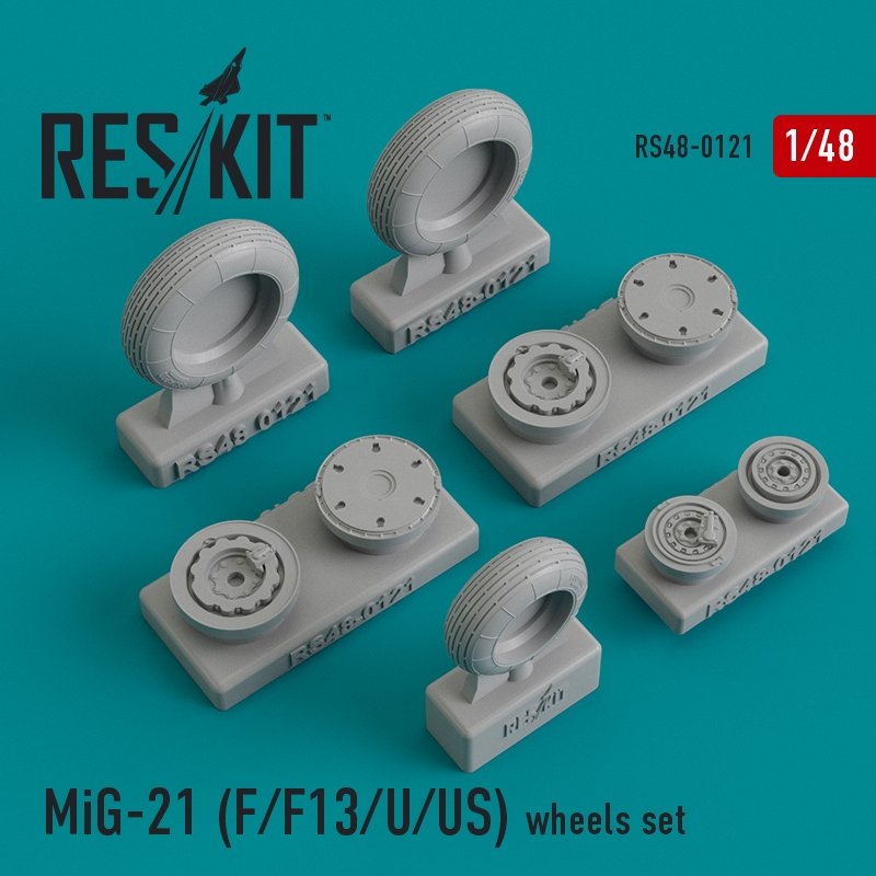 RESKIT RS48-0121 Jeu de roues MiG-21 (F/F13/U/US) 1/48