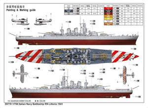 Trumpeter 05778 Italian Navy Battleship RN Littorio 1941 1/700 – zdjęcie 6