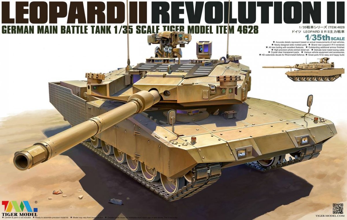 Char de combat principal Tiger Model 4628 LEOPARD II REVOLUTION II 1/35