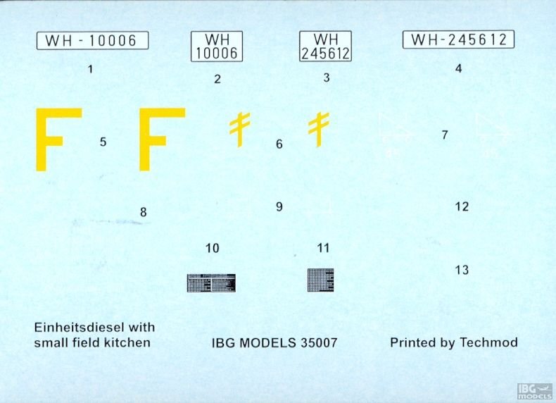 IBG 35007 Einheitsdiesel avec petite cuisine de campagne Hf.14 1/35 – imagen 2