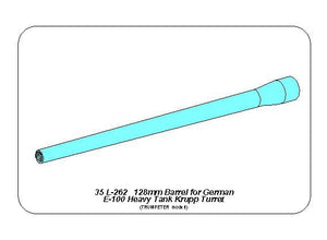Canon Aber 35L-262 de 128 mm pour char allemand E-100 avec tourelle Krupp, échelle 1/35 – imagen 8