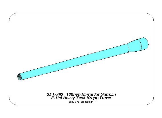 Canon Aber 35L-262 de 128 mm pour char allemand E-100 avec tourelle Krupp, échelle 1/35 – imagen 8