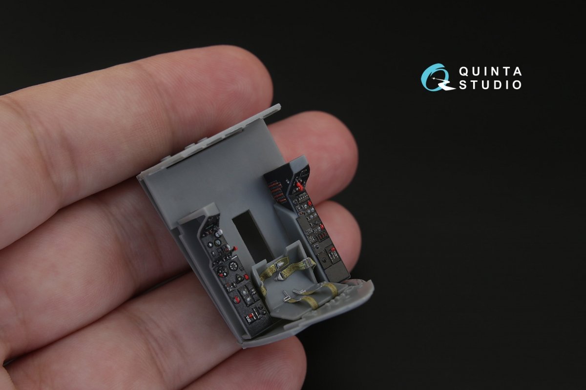 Intérieur imprimé en 3D et coloré sur papier décalcomanie Quinta Studio QD48153 F4U-5 (pour maquette Hobby Boss) 1/48 – image 6