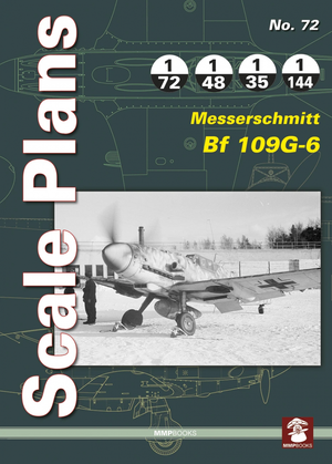 MMP Books 49715 Plans à l&amp;#39;échelle n° 72 Messerschmitt Bf 109 G-6 EN
