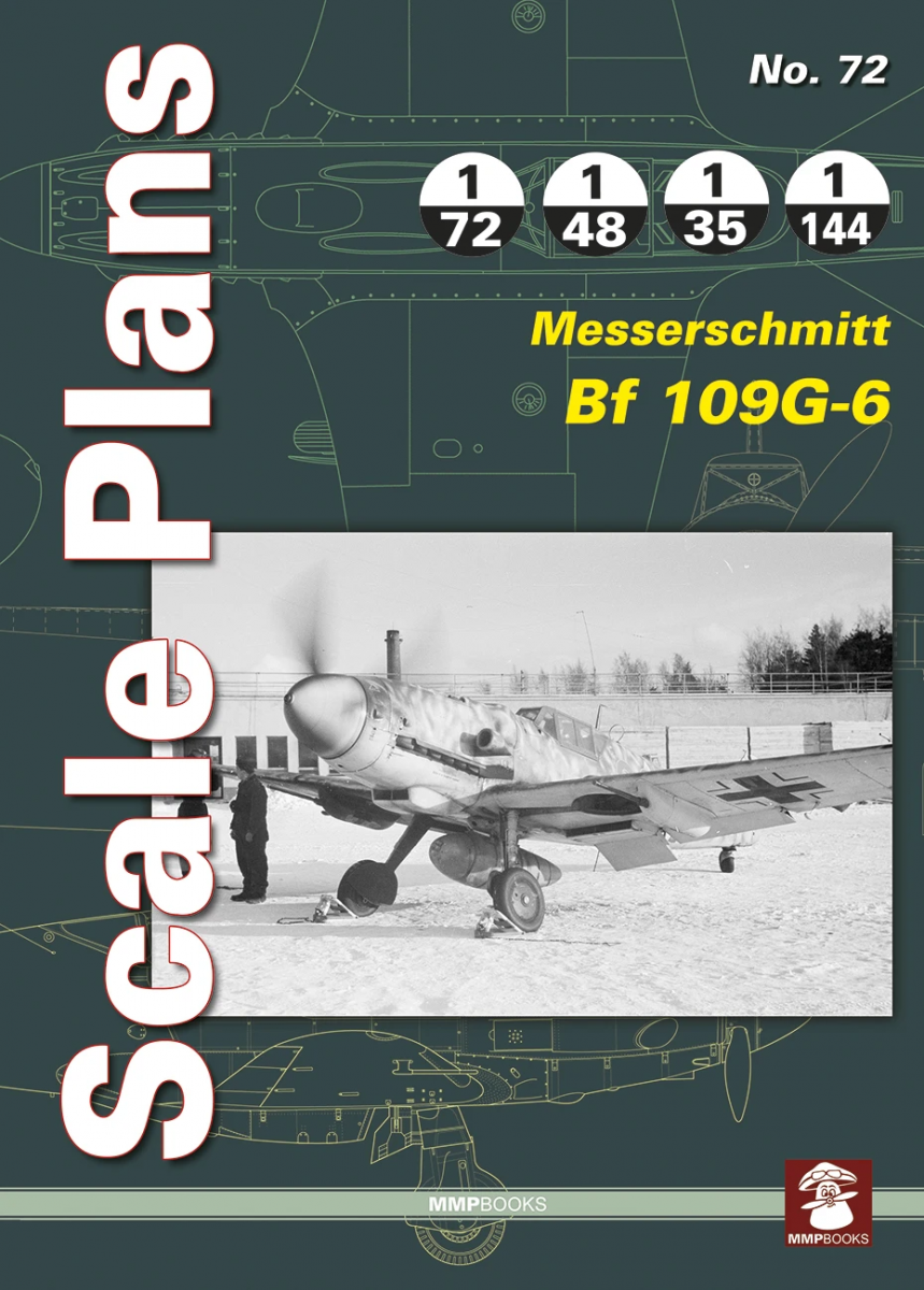 MMP Books 49715 Plans à l&amp;#39;échelle n° 72 Messerschmitt Bf 109 G-6 EN