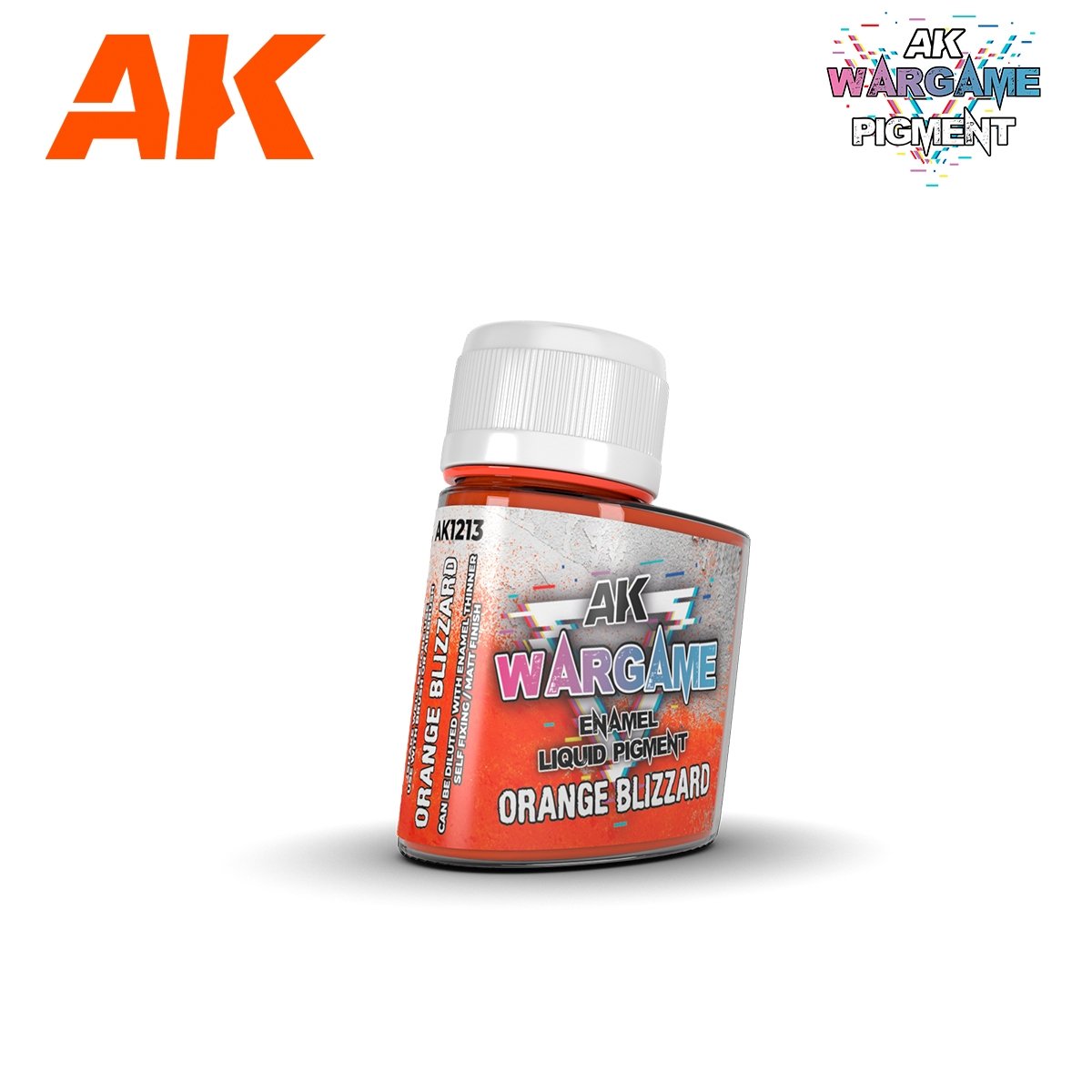 AK Interactive AK1213 ORANGE BLIZZARD – PIGMENT LIQUIDE ÉMAIL 35 ml