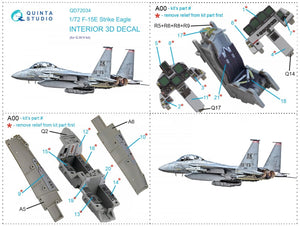Intérieur imprimé en 3D et coloré pour F-15E de Quinta Studio QD72034 (GWH) à l&amp;#39;échelle 1/72 – image 14