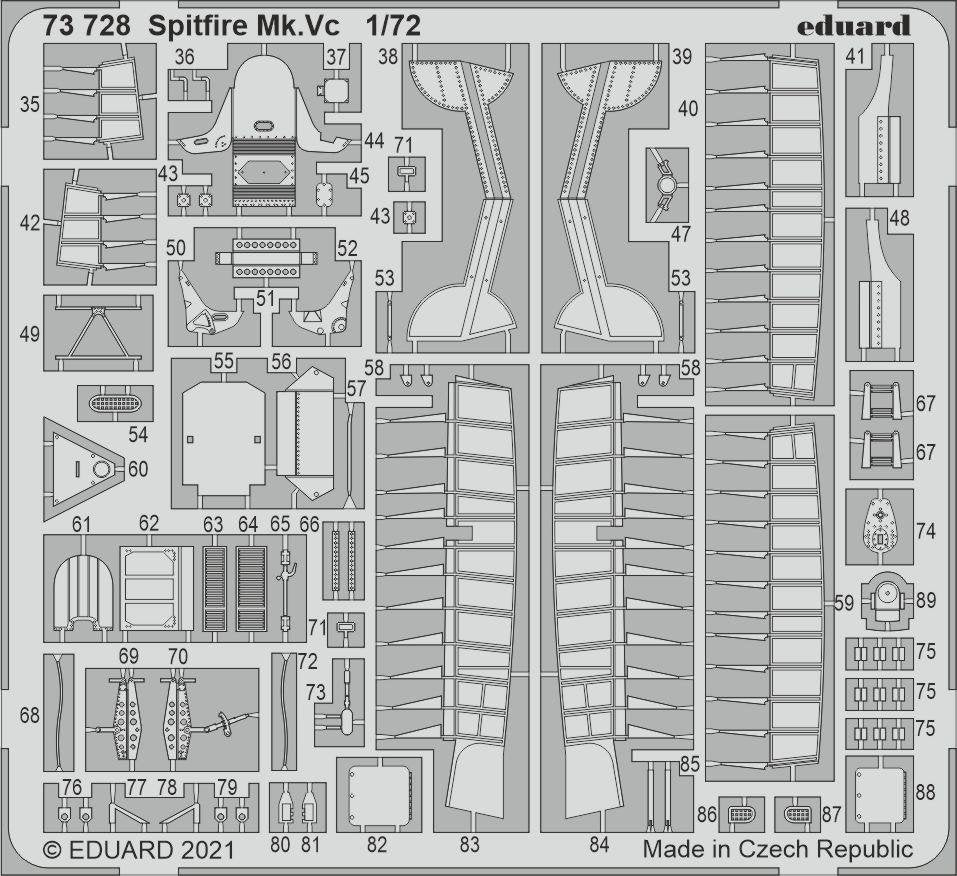 Eduard 73728 Spitfire Mk. Vc for AIRFIX 1/72 – zdjęcie 2