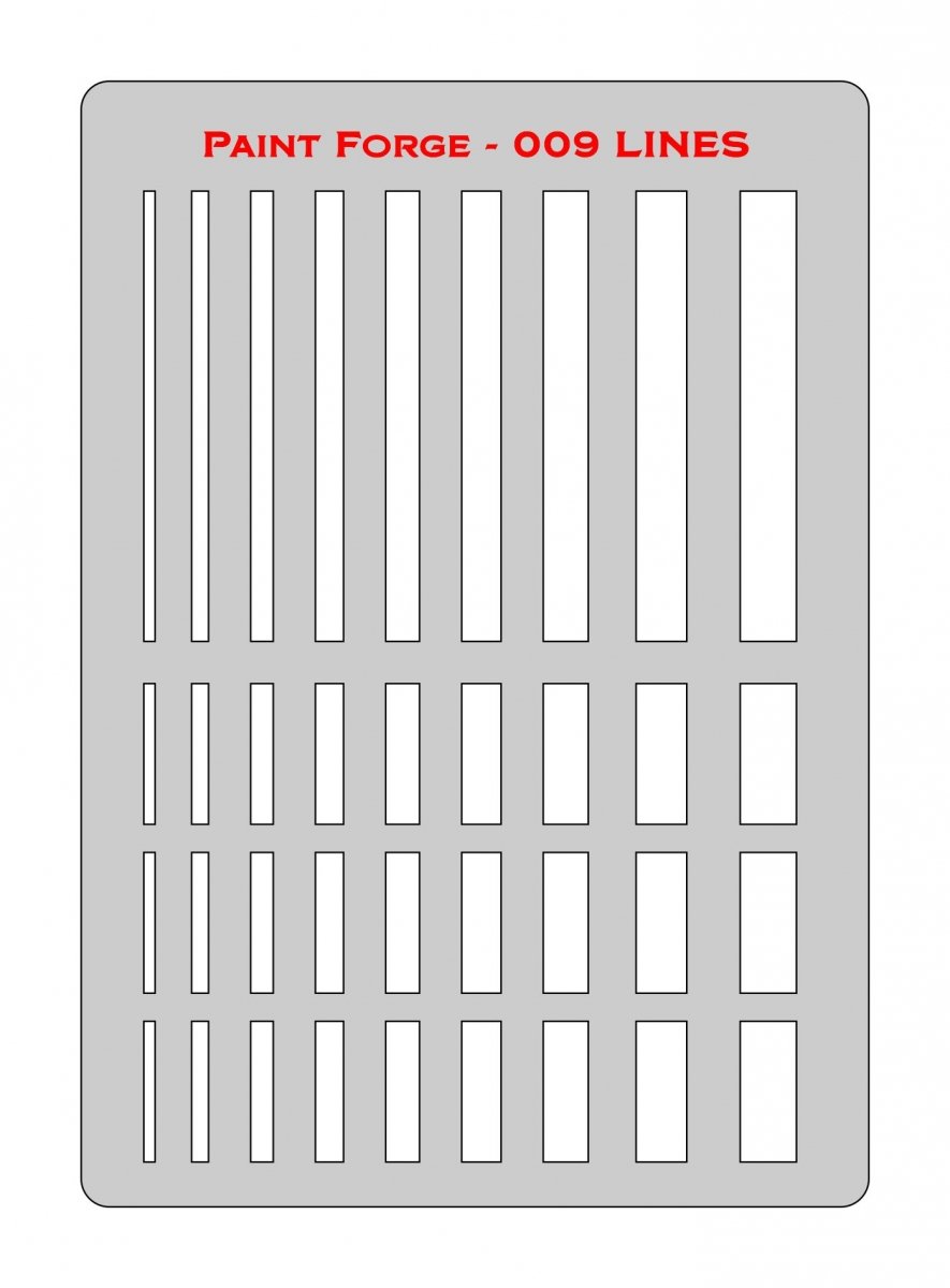 Pochoir Paint Forge PFST009M - Lignes