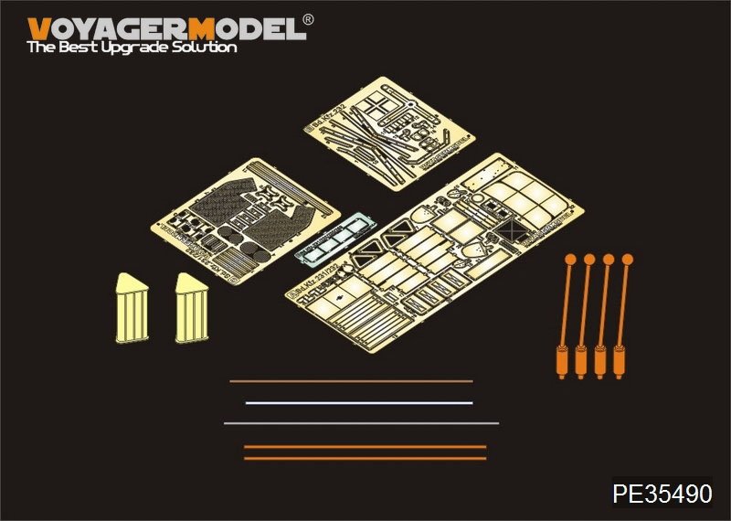 Maquette Voyager PE35490 Sd.Kfz.232 8 ROD allemand de la Seconde Guerre mondiale, version initiale pour AFV 35232, échelle 1/35