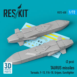 MISSILES TAURUS RESKIT RS72-0450 (2 PIÈCES) (IMPRIMÉS EN 3D) 1/72