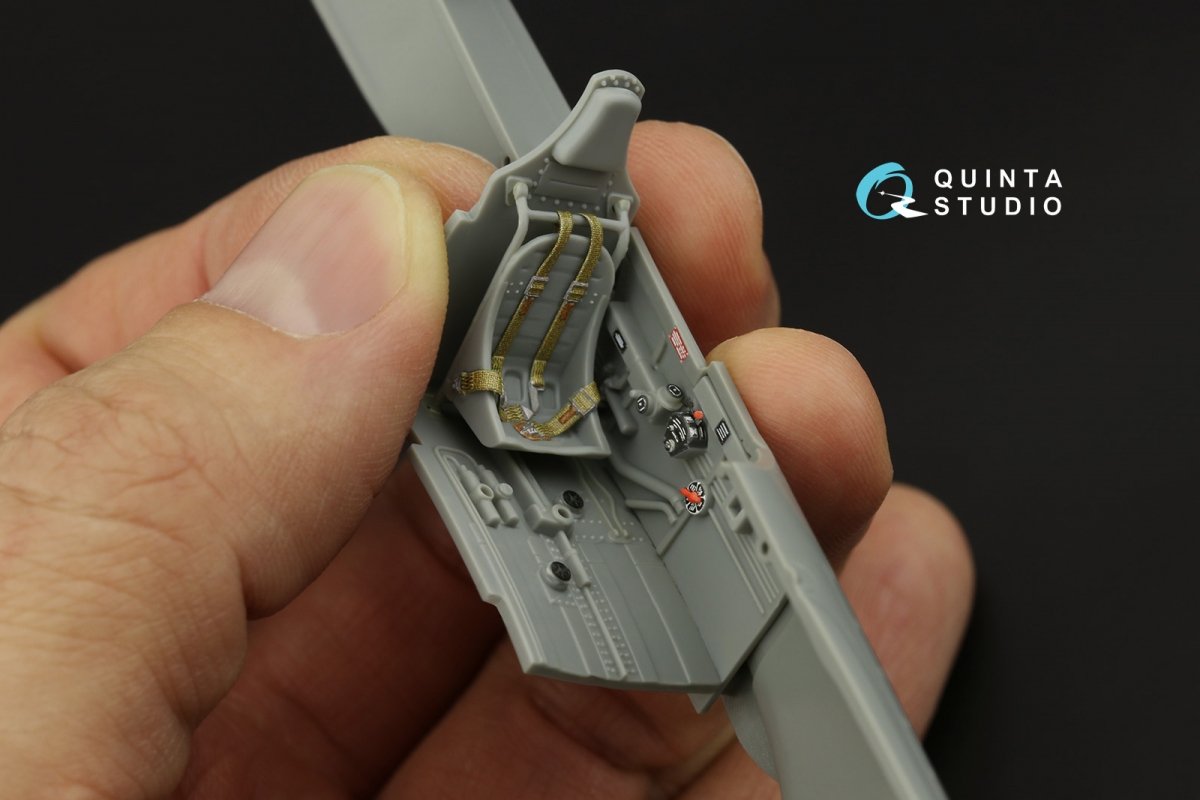Intérieur imprimé en 3D et coloré sur papier décalcomanie Quinta Studio QD48317 P-40E/K (Hasegawa) 1/48 – immagine 8