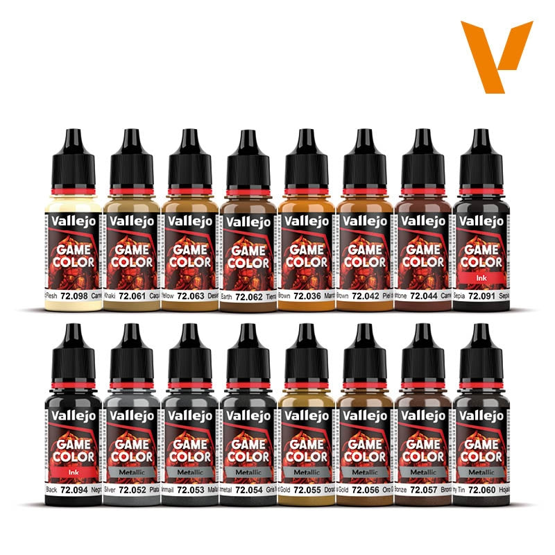 Vallejo 72189 Coffret de peinture pour jeux, cuir et métal, 16 x 18 ml – immagine 2