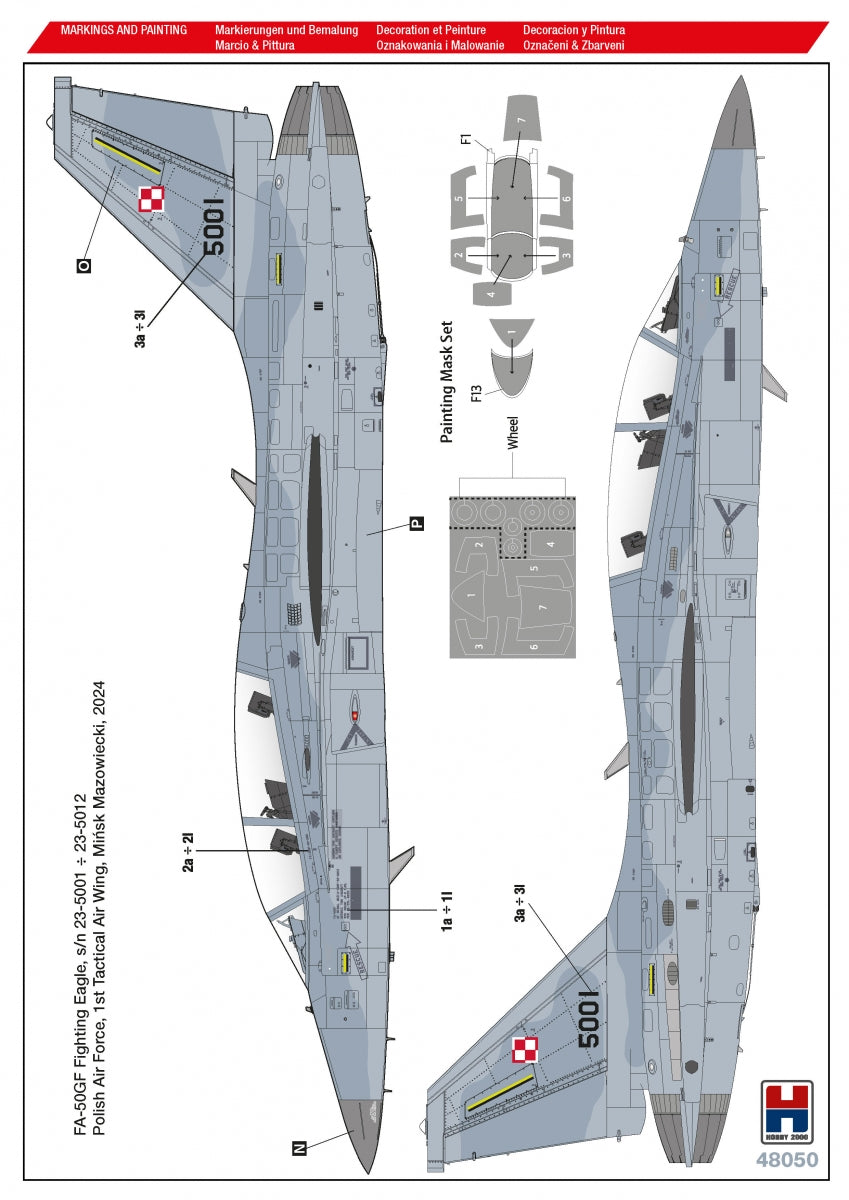 Hobby 2000 48050 FA-50GF Armée de l&amp;#39;air polonaise (Académie + CARTOGRAPHIE + MASQUES) 1/48  – imagen 5