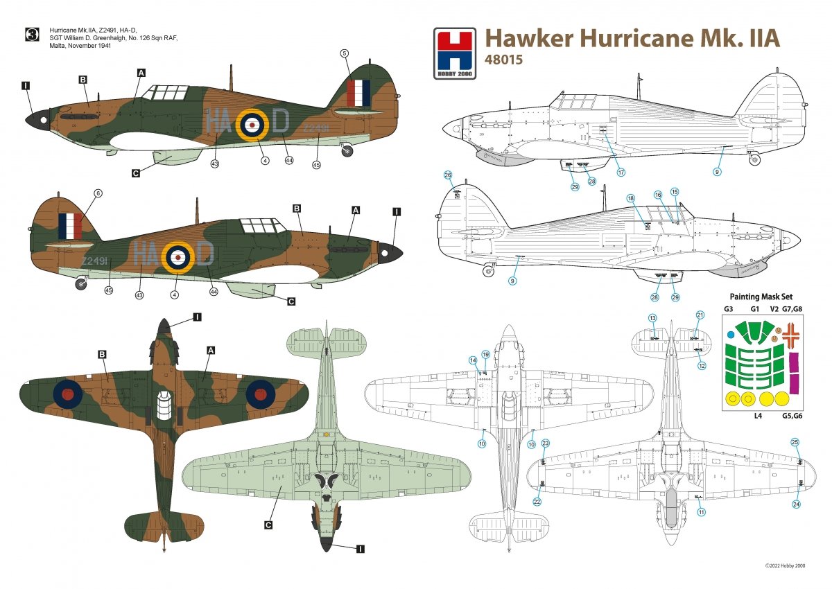 Hobby 2000 48015 Hawker Hurricane Mk.IIA 1/48 – zdjęcie 2
