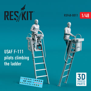 RESKIT RSF48-0011 PILOTES DE F-111 DE L&amp;#39;USAF GRIMPANT À L&amp;#39;ÉCHELLE (2 PIÈCES) (IMPRIMÉ EN 3D) 1/48