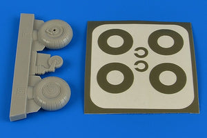 Roues Aires 2222 Bucker Bu 131 et masques de peinture pour bande de roulement transversale avec enjoliveur de disque 1/32