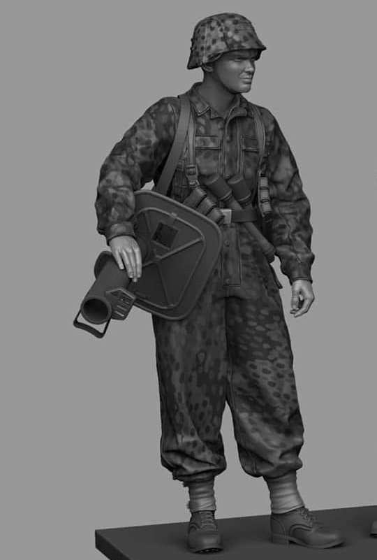 Panzer Art FI35-217 Panzerknacker en combinaison de camouflage n° 1 1/35