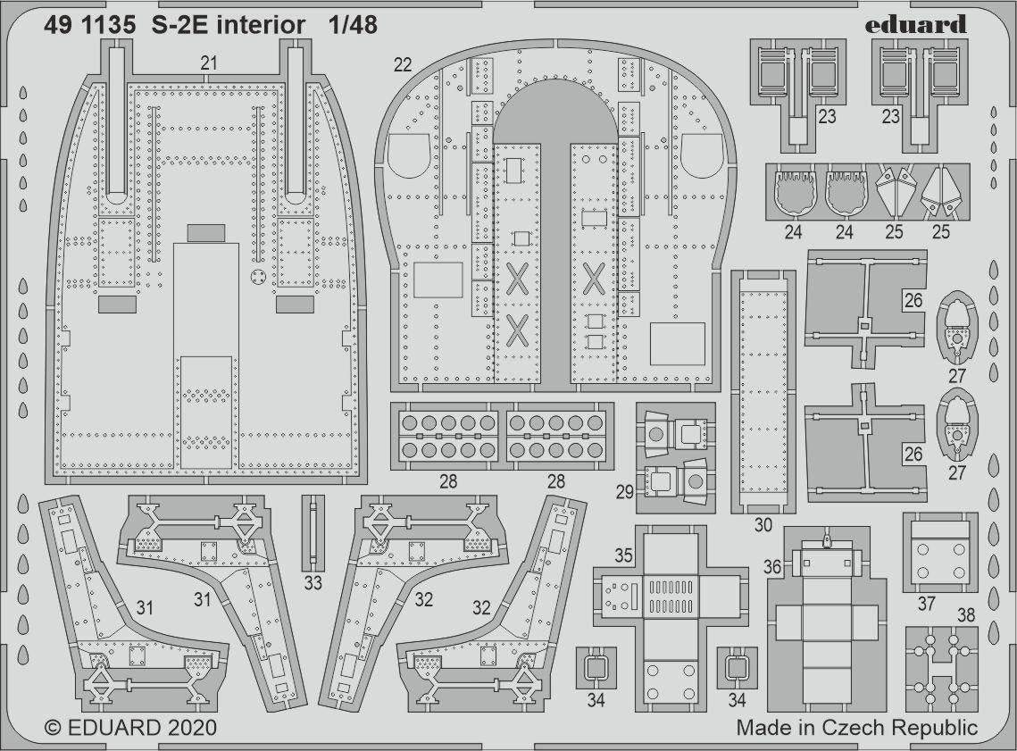 Intérieur Eduard 491135 S-2E KINETIC MODEL 1/48 – imagen 2