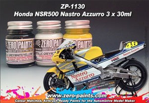 Coffret de peinture Zero Paints ZP-1130 Honda NSR500 Nastro Azzurro (3 x 30 ml)