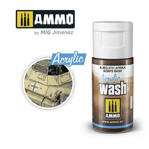 AMMO de Mig Jimenez 0701 LAVAGE ACRYLIQUE Afrika Korps 15 ml