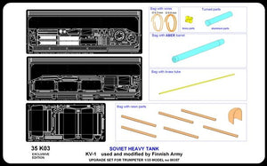 Aber 35K03 Char lourd soviétique KV-1 utilisé et modifié par l&amp;#39;armée finlandaise (1/35) – Bild 6