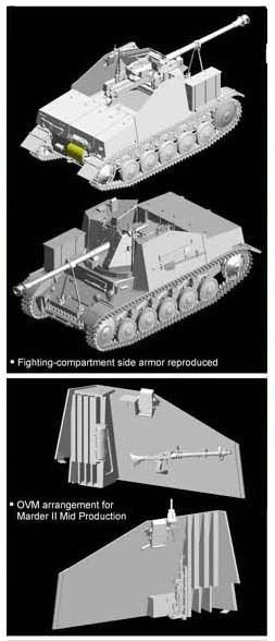Dragon 6423 Panzerjager II fourrure Pak 40/2, Sd.Kfz.131 Marder II Mid Production (1/35) – image 4