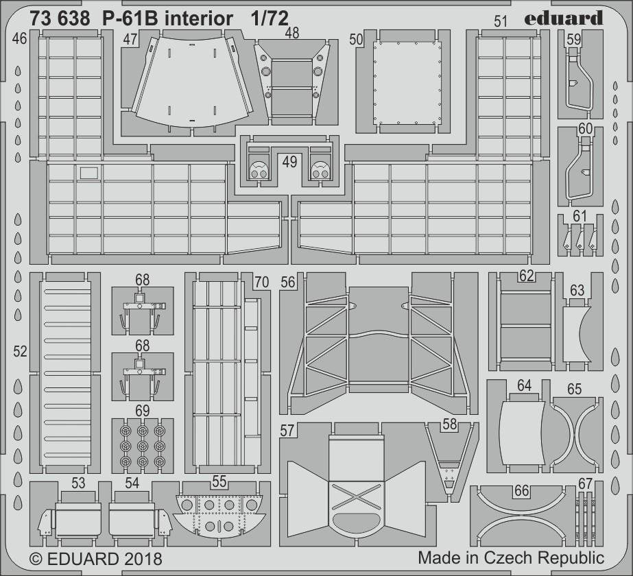 Intérieur du P-61B Eduard 73638, échelle 1/72, Hobby Boss  – immagine 2