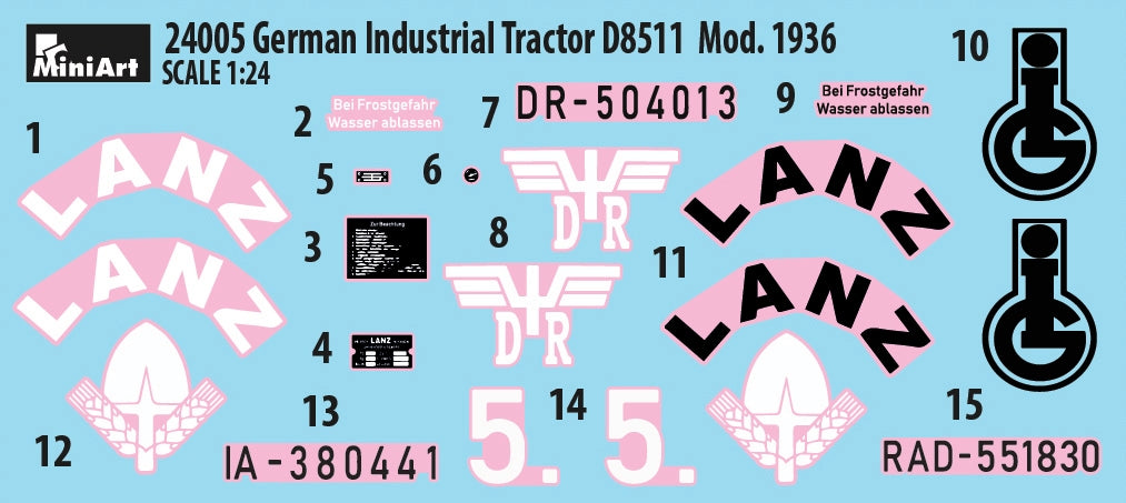 MiniArt 24005 TRACTEUR INDUSTRIEL ALLEMAND D8511 MOD. 1936 1/24 – Bild 2
