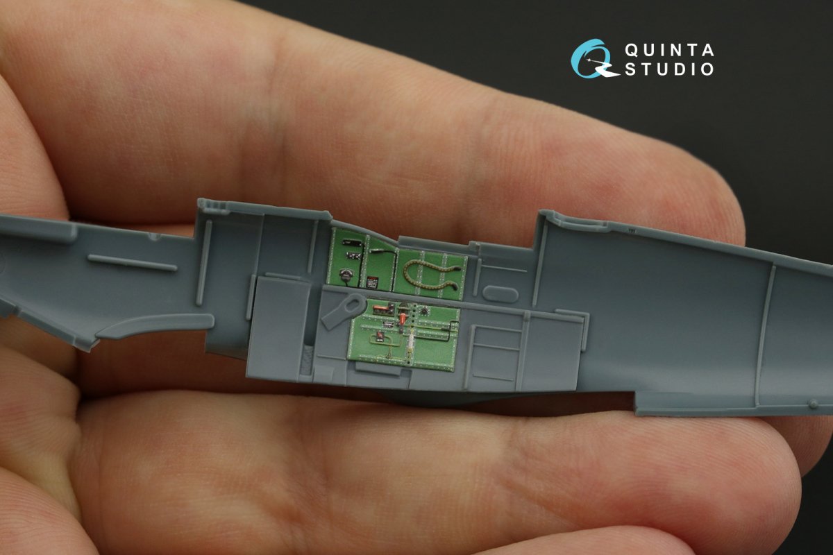 Intérieur imprimé en 3D et coloré sur papier décalcomanie pour Spitfire Mk.VIII (Eduard) - Quinta Studio QD72043 - Échelle 1/72 – imagen 10