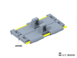 ET Model P35-095 WWII USARMY M4 Sherman T66 Chenilles fonctionnelles pour maquettes ASUKA/DRAGON/TAMIYA/TASCA au 1/35  – immagine 2