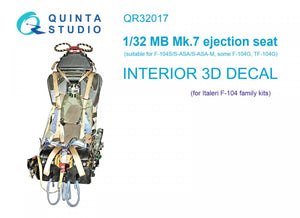 Quinta Studio QR32017 Siège MB Mk.7 pour la famille F-104 (Italeri) 1/32