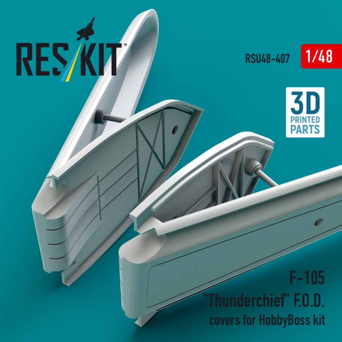 RESKIT RSU48-0407 F-105 "Thunderchief" F.O.D. covers for HobbyBoss kit (3D Printed) 1/48