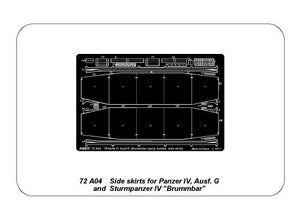 Aber 72A04 Jupes latérales pour PzKpfw IV, Ausf.G, début Brummbar 1/72 – image 3
