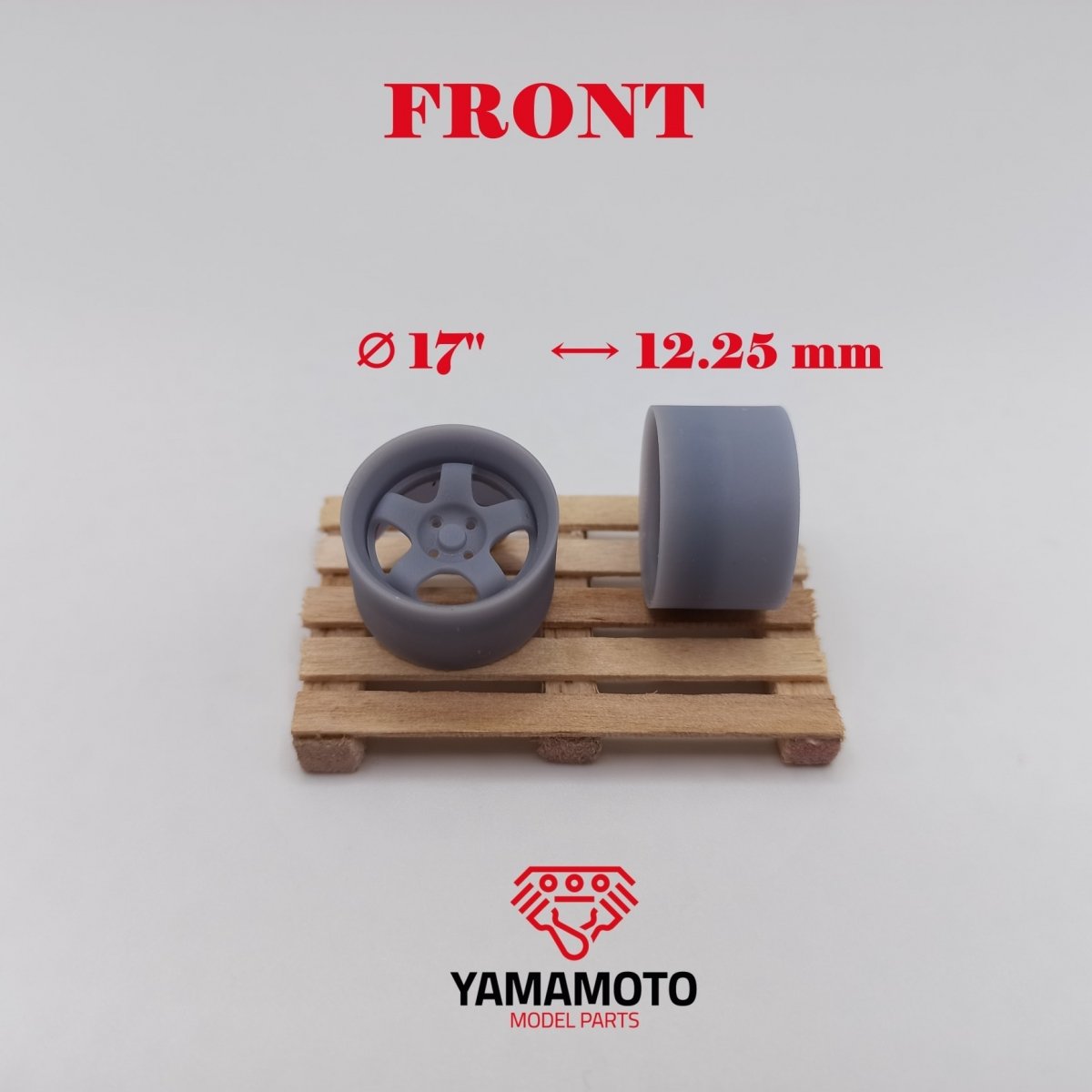 Yamamoto Model Parts YMPRIM5 Work Meister S1 2P 17&amp;quot; 4 écrous 1/24 – immagine 2