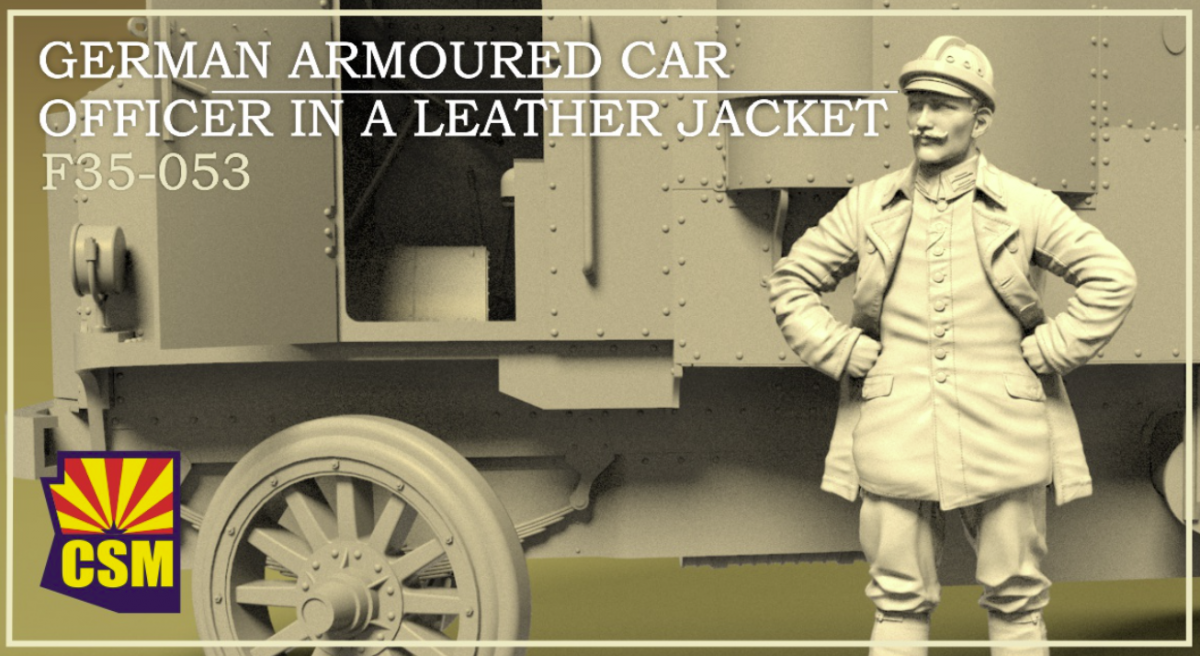 Copper State Models F35-053 Officier de voiture blindée allemande en veste de cuir 1/35