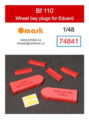 Omask 74841 Bouchons de puits de train d&amp;#39;atterrissage pour Bf 110 (pour Eduard) 1/48