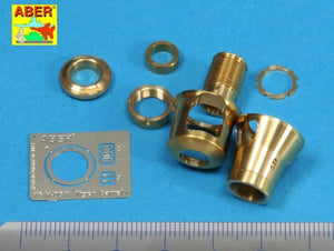 Aber 16L-09 Frein de bouche tardif pour le canon utilisé sur la version tardive du char Tiger I, Tiger II (tourelle Henschel) / Frein de bouche tardif utilisé sur le canon allemand de 8,8 cm des Tiger I et Tiger II (tourelle Henschel) à l&amp;#39;échelle 1/16 – image 2