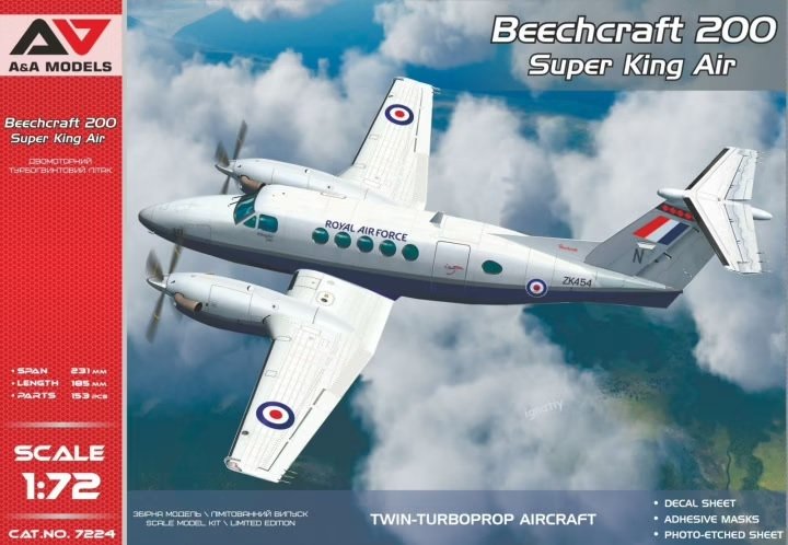 Maquette A&amp;A Models 7224 Beechcraft 200 Super King Air 1/72