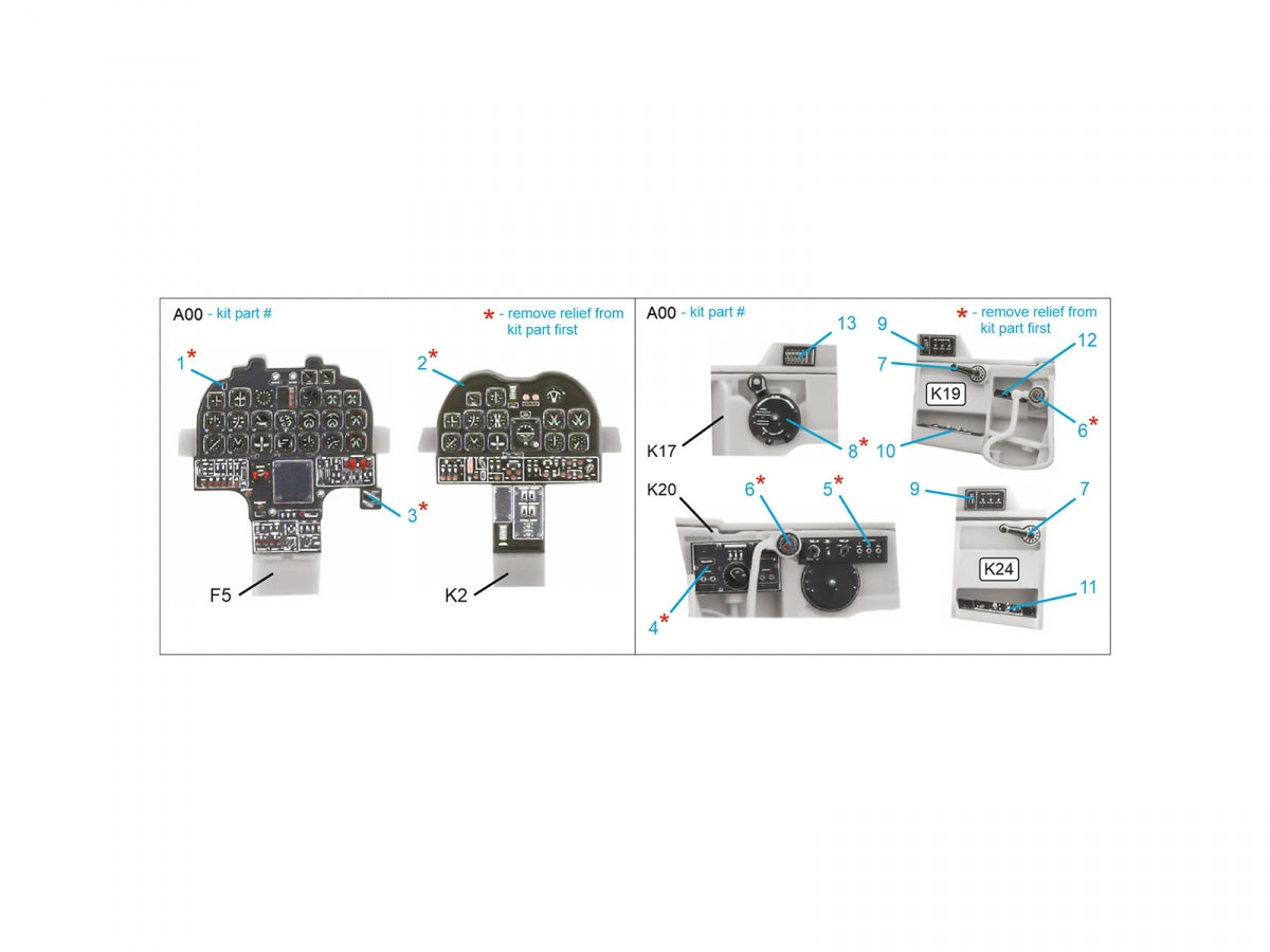 Intérieur coloré imprimé en 3D sur papier décalcomanie pour F-82H Twin Mustang (Modèles) (Petite version) Quinta Studio QDS-48497 (Échelle 1/48) – image 2