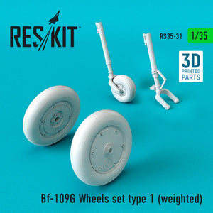 RESKIT RS35-0031 BF-109G JEU DE ROUES TYPE 1 (LESTÉ) 1/35