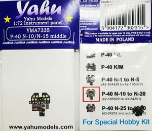 Yahu YMA7335 P-40 N-10/N-15 milieu Special Hobby 1/72