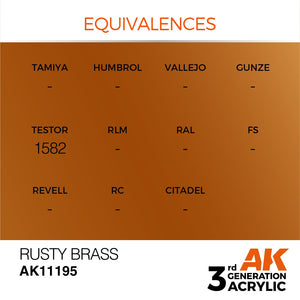 AK Interactive AK11195 LAITON ROUILLÉ – MÉTALLIQUE 17 ml – immagine 3