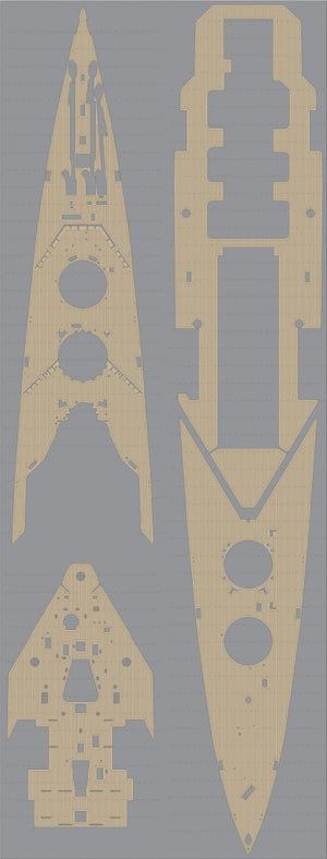 Pontos 35020WD1 HMS Hood Ensemble de pont en bois Type 1 (1/350)